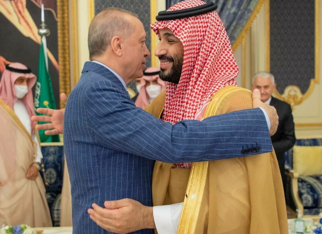 Recep Tayyip Erdogan and Mohammed bin Salman